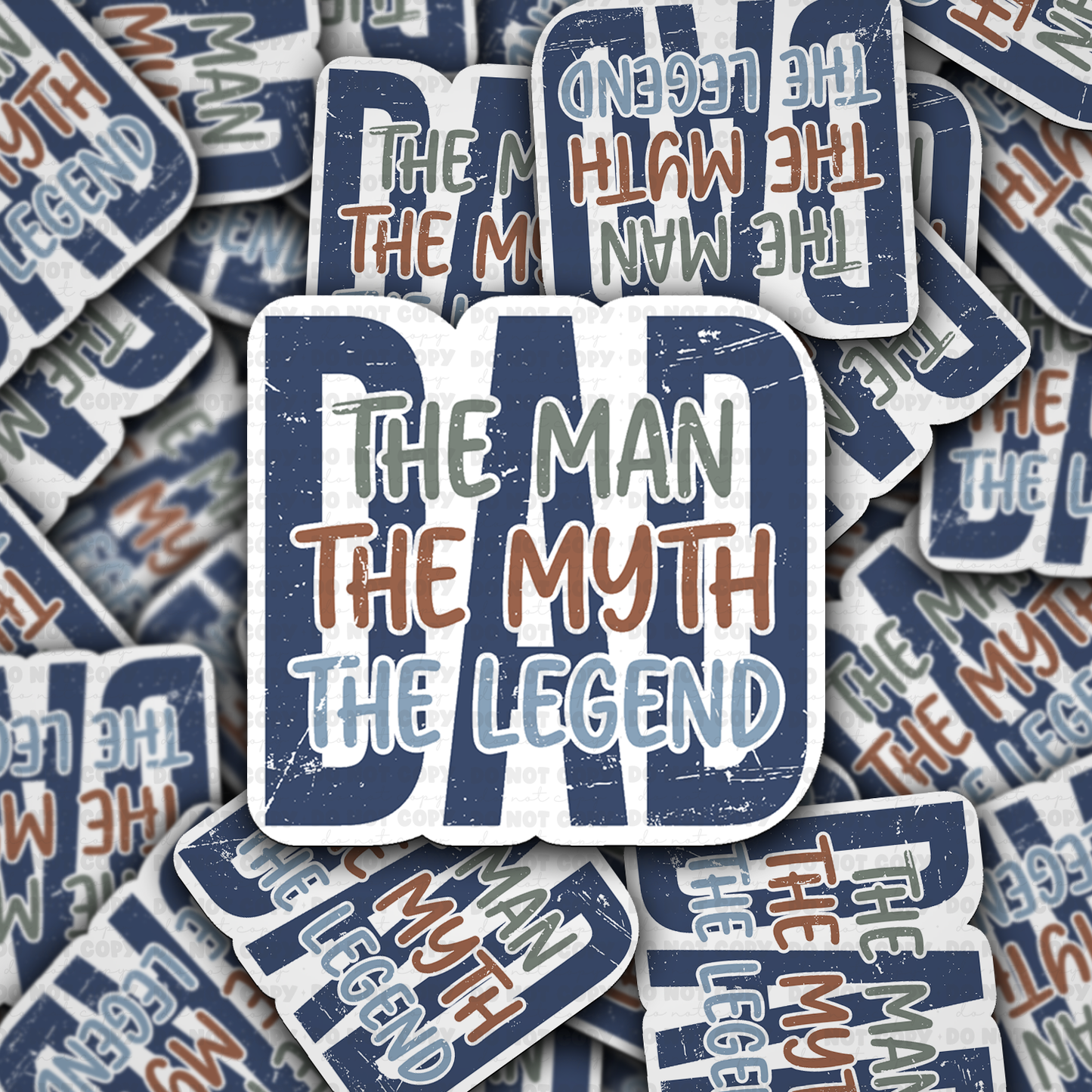 DS 3041 - Dad The man the myth Die Cut sticker