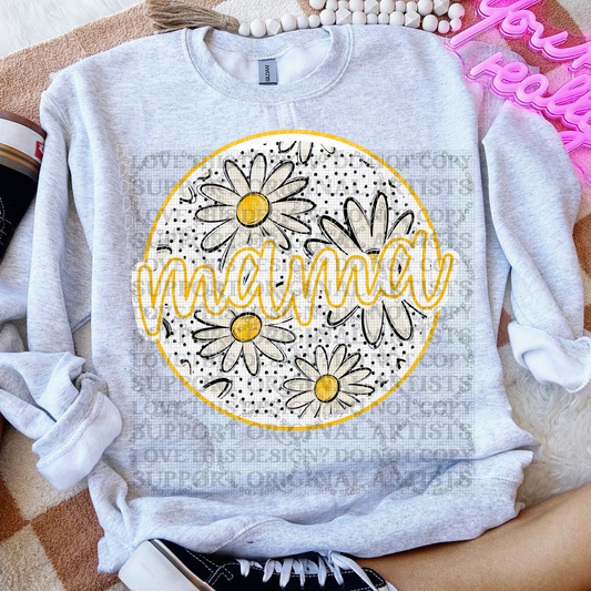 5533 - Daisy April  flower Mama circle *DTF