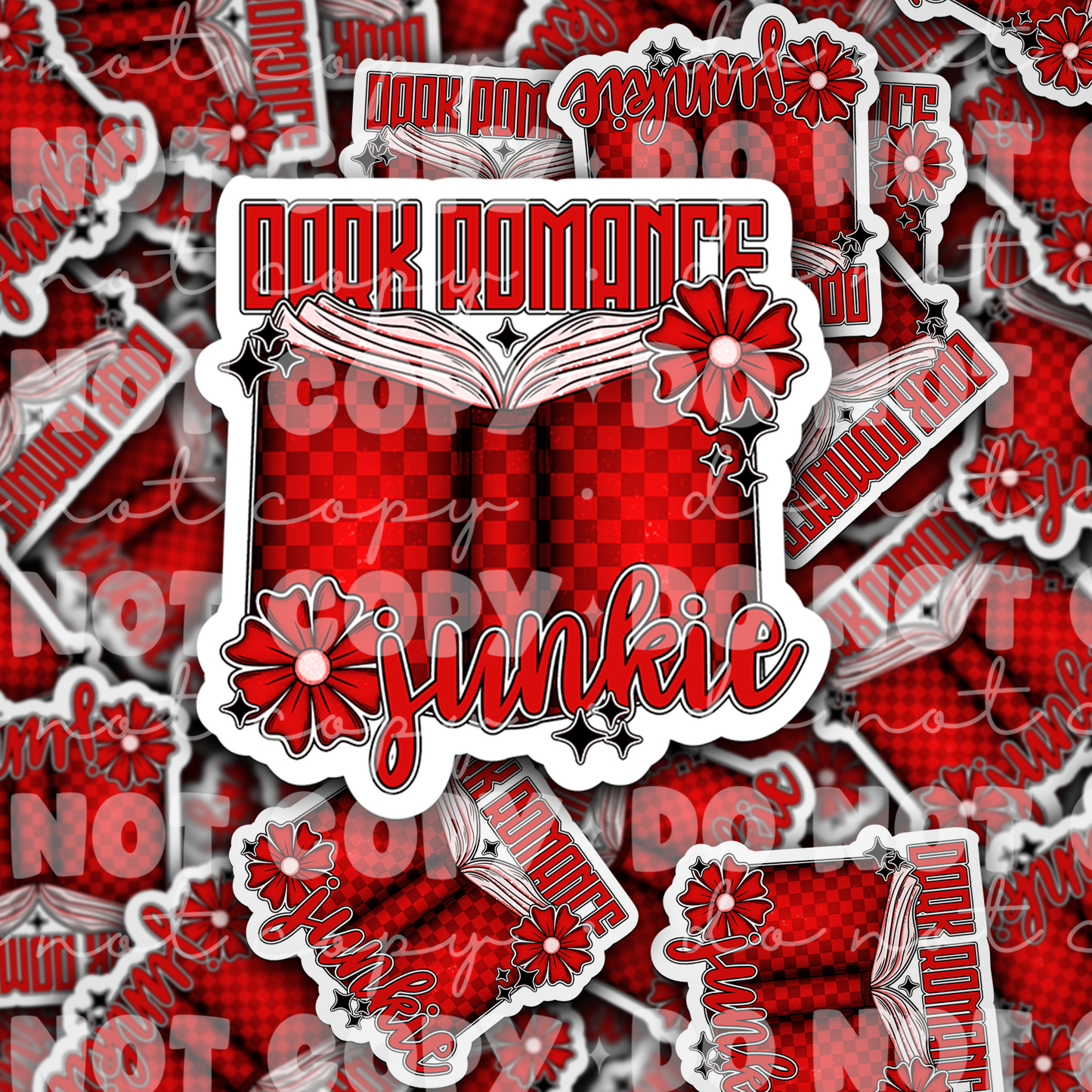 DC 1754 - Dark romance junkie Die Cut Sticker
