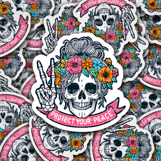 DC 1047 Protect your peace Die cut sticker