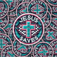 DC 1051 Jesus Saves Die cut sticker