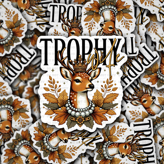 DC 1160 Trophy wife Die cut sticker