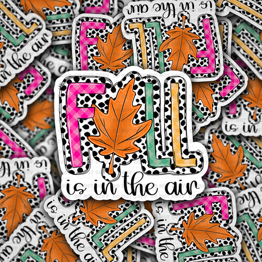 DC 1164 Fall is in the air Die cut sticker