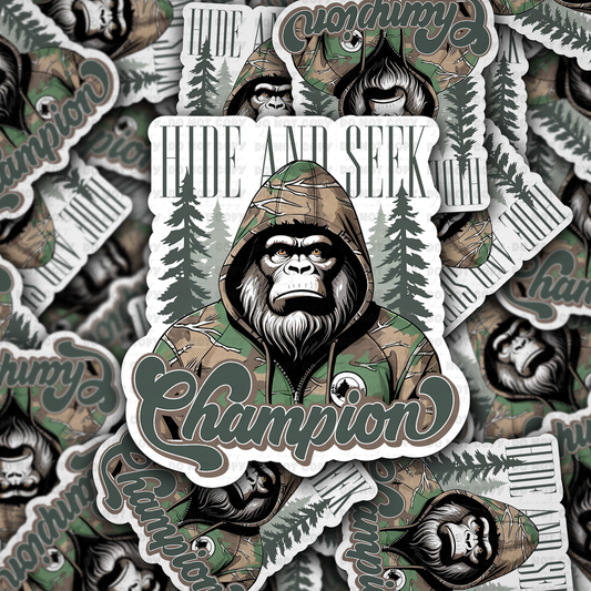 DC 1167 Hide and seek champion Die cut sticker