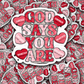 DC 1388 - God says you are hearts die cut sticker