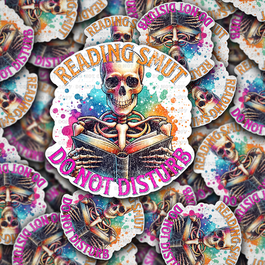 DC 1391  - Reading smut do not disturb die cut sticker