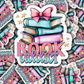 DC 1392 - book addict die cut sticker