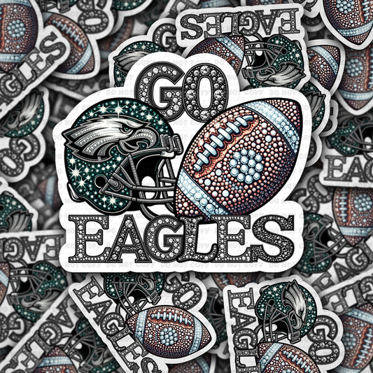 DC 1395 - Go Eagles die cut sticker