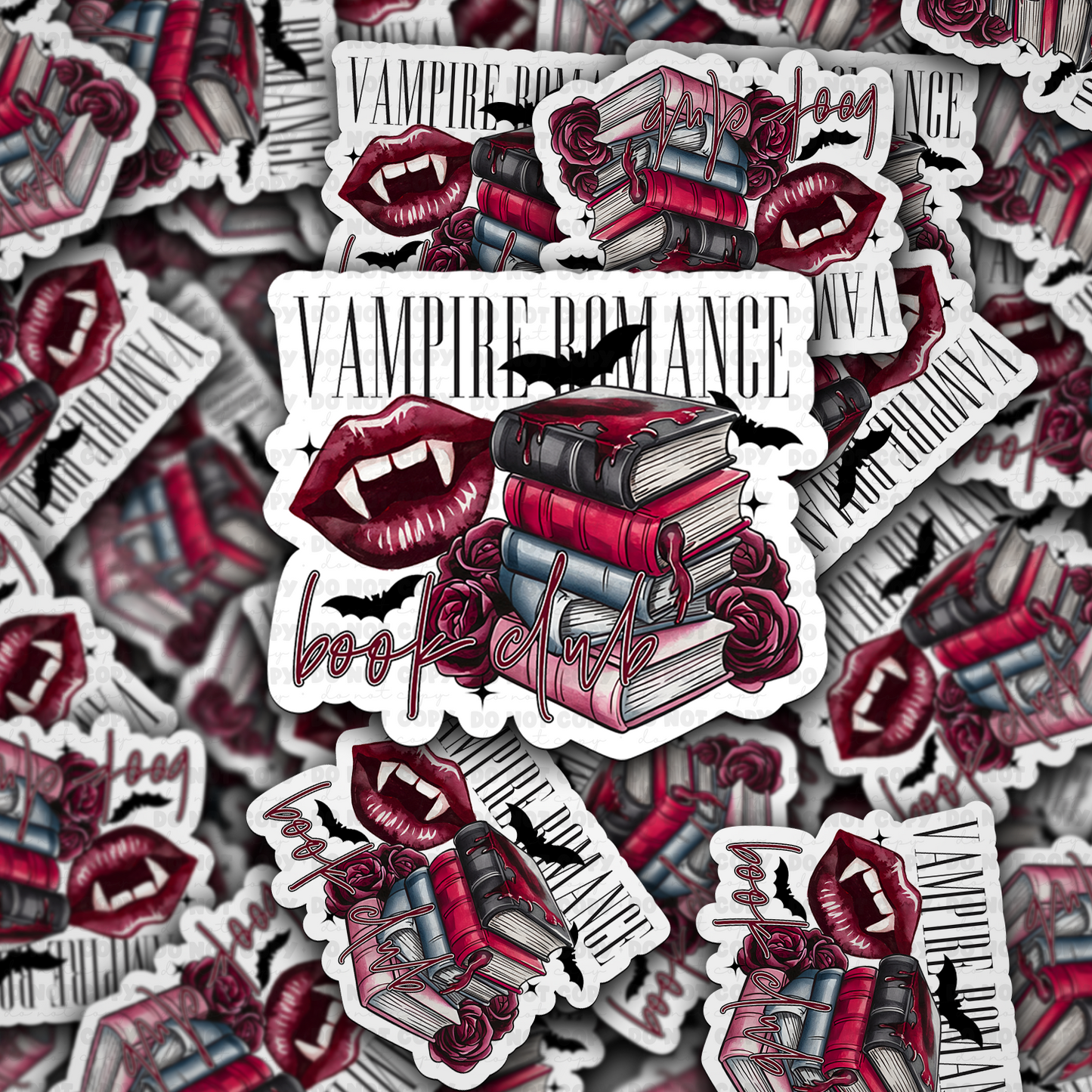 DC 1534 - Vampire Romance book club Die Cut Sticker