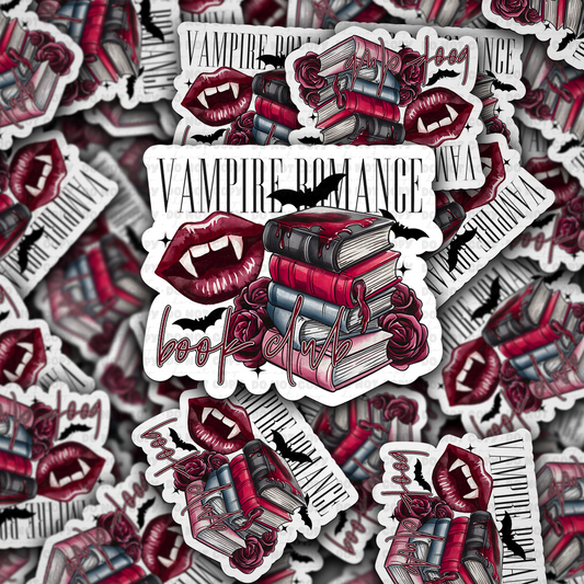 DC 1534 - Vampire Romance book club Die Cut Sticker