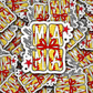 DC 1540 - Softball mama Die Cut Sticker