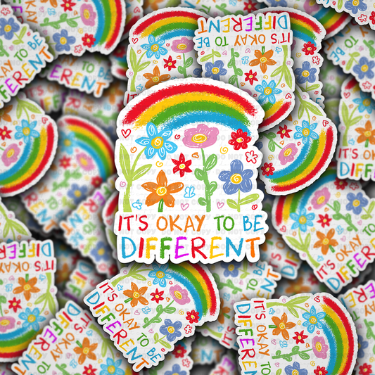 DC 1543 -  It's okay to be different Die Cut Sticker