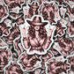 DC 1568 - classy cowgirl Die Cut Sticker