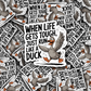 DC 1569 - When life gets tough just run like a duck Die Cut Sticker