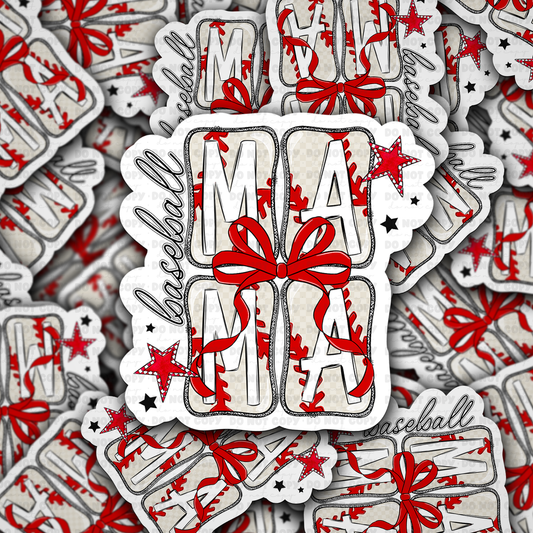 DC 1575 - Baseball mama die cut Sticker