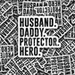 DC 1576 -Husband daddy protector hero Die Cut Sticker
