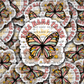 DC698 This mama prays butterfly Die cut sticker 3-5 Business Day TAT