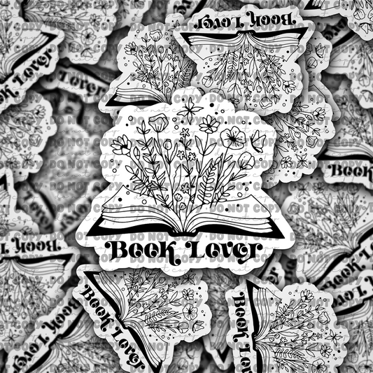 DC710 Book Lover Die cut sticker 3-5 Business Day TAT