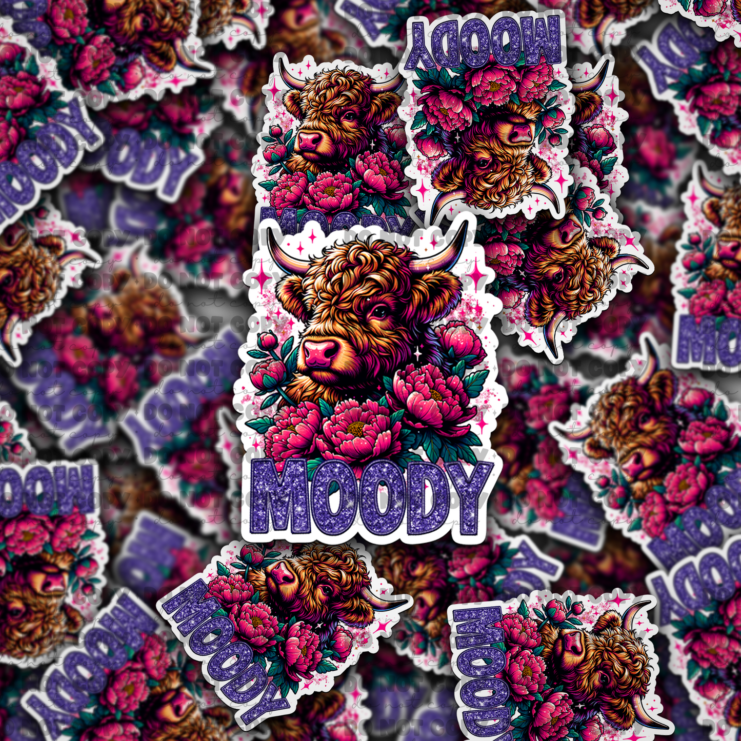 DC722 moody Die cut sticker 3-5 Business Day TAT