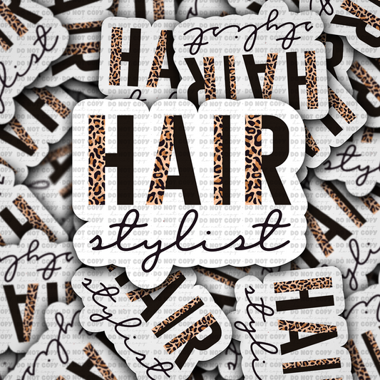 DC745 Hair stylist Die cut sticker 3-5 Business Day TAT