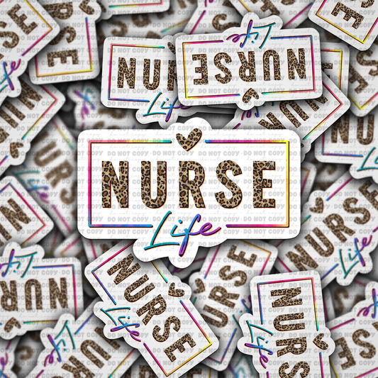 DC757 Nurse Life Die cut sticker 3-5 Business Day TAT