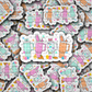 DC766 Easter cups Die cut sticker 3-5 Business Day TAT