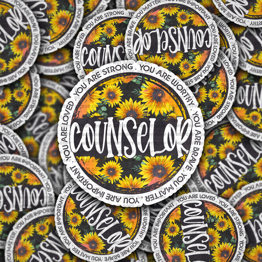 DC769 Counselor Die cut sticker 3-5 Business Day TAT