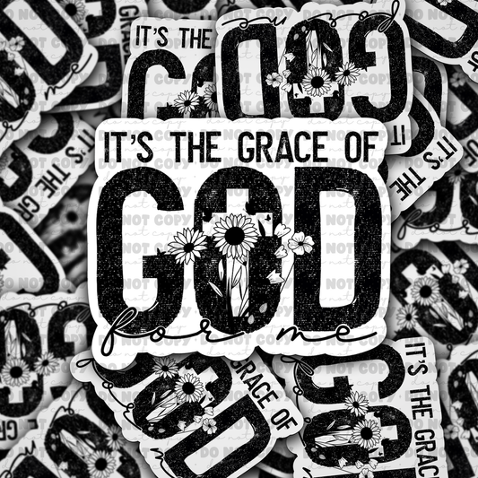 DC 781 its the grace of god for me  Die cut sticker 3-5 Business Day TAT