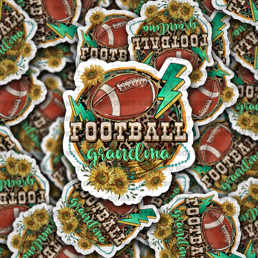 DC 786 football grandma Die cut sticker 3-5 Business Day TAT