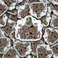 DC 788 howdy cow print sunflower Die cut sticker 3-5 Business Day TAT