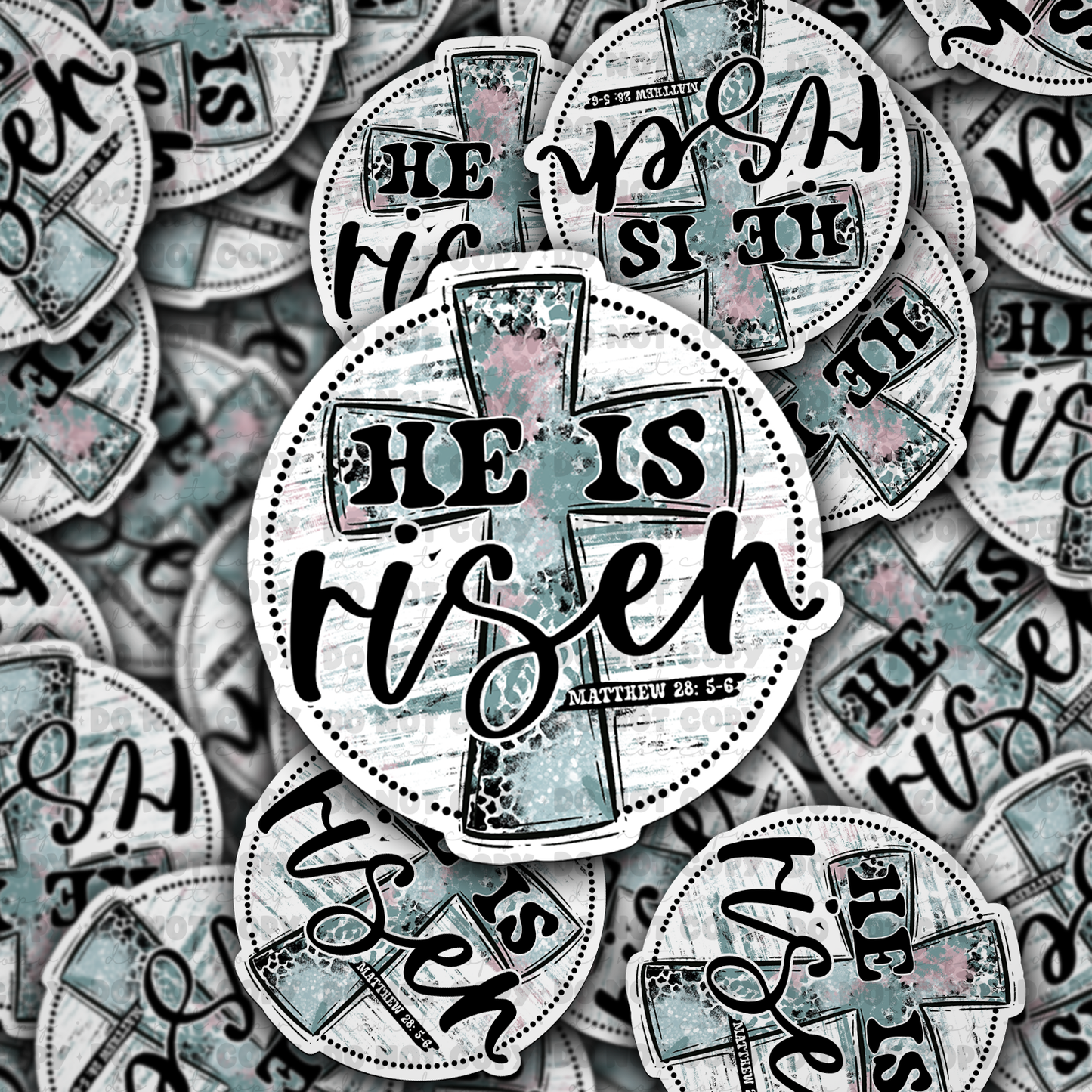 DC 856 He is risen Die cut sticker 3-5 Business Day TAT