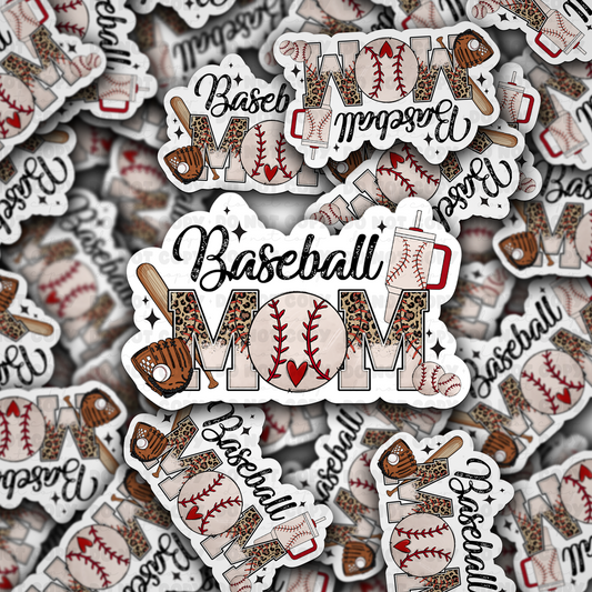 DC 861 Baseball mom Die cut sticker 3-5 Business Day TAT