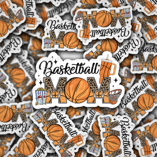 DC 875  Basketball mom Die cut sticker 3-5 Business Day TAT