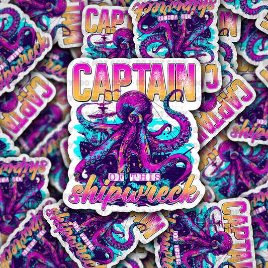 DC 883 Captain of the shipwreck  Die cut sticker 3-5 Business Day TAT