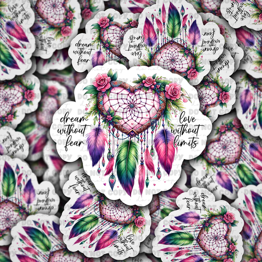 DC 888 Dream without fear Die cut sticker 3-5 Business Day TAT