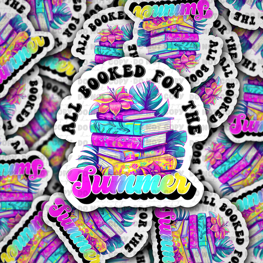 DC 895 All booked for summer Die cut sticker 3-5 Business Day TAT