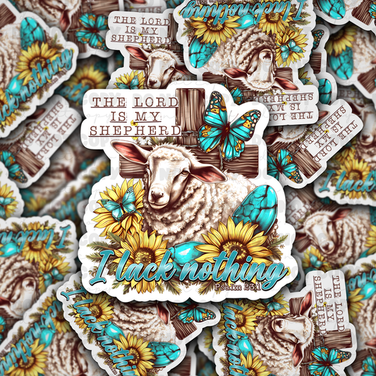 DC 901 The Lord is my shepherd Die cut sticker 3-5 Business Day TAT
