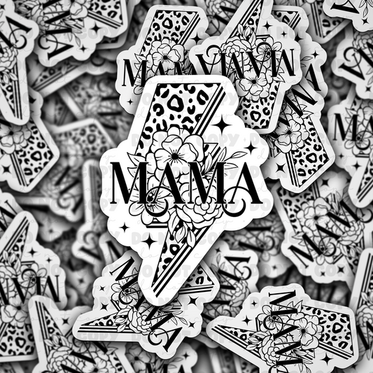 DC 904 Mama lightening leopard Die cut sticker 3-5 Business Day TAT