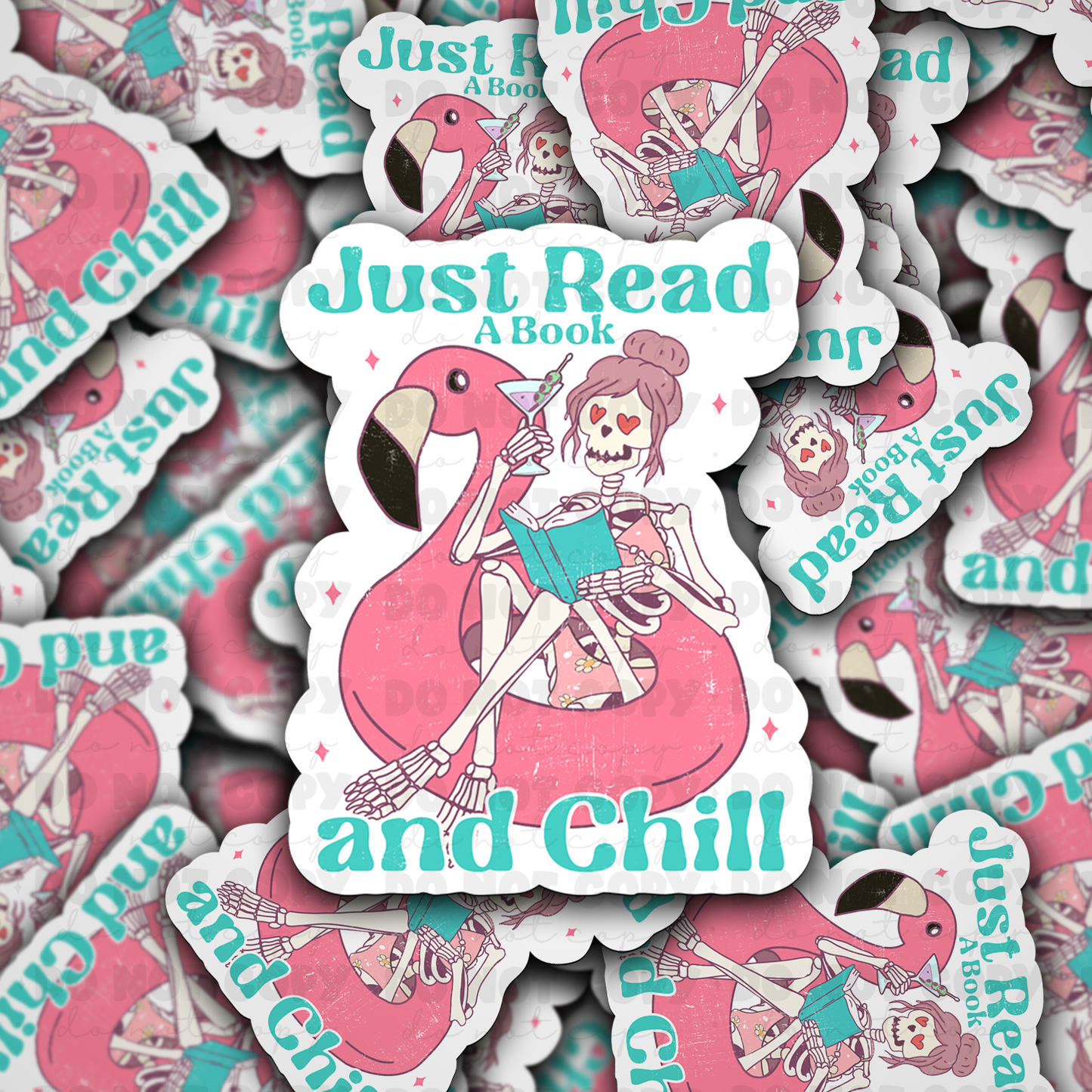 DC 925 Just read a book and chill Die cut sticker 3-5 Business Day TAT (Copy) (Copy)