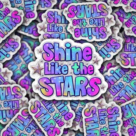 DC 938 Shine like the stars Die cut sticker 3-5 Business Day TAT