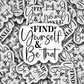 DC 949 Find yourself and be that Die cut sticker 3-5 Business Day TAT