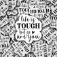 DC 952 Life is tough but so are you Die cut sticker 3-5 Business Day TAT