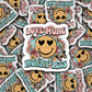 DC 953 Love more worry less Die cut sticker 3-5 Business Day TAT