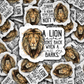 DC 978 a lion never looks back Die cut sticker 3-5 Business Day TAT