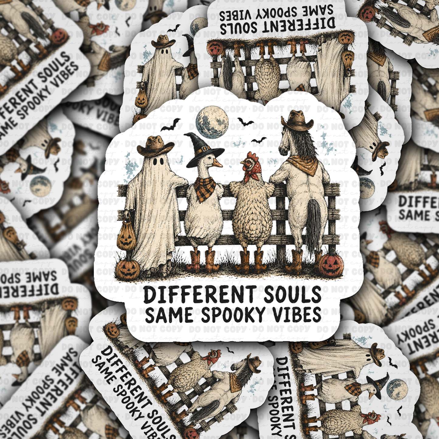 DS 3271 - Different souls same spooky vibes Die Cut sticker