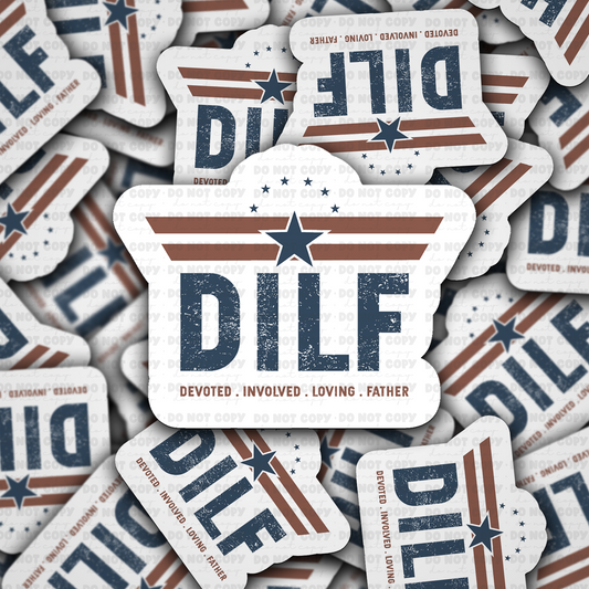 DS 3043 - Dilf Die Cut sticker