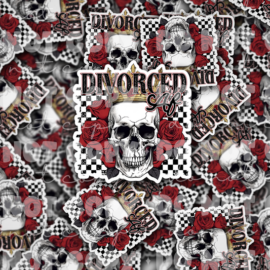 DC 1763 - Divorced AF Die Cut Sticker