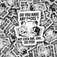 DS 2712 - Do you have any fucks not even one girl... go fish Die Cut sticker
