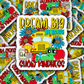 DC 1430 - Dream big be brave show kindness die cut sticker