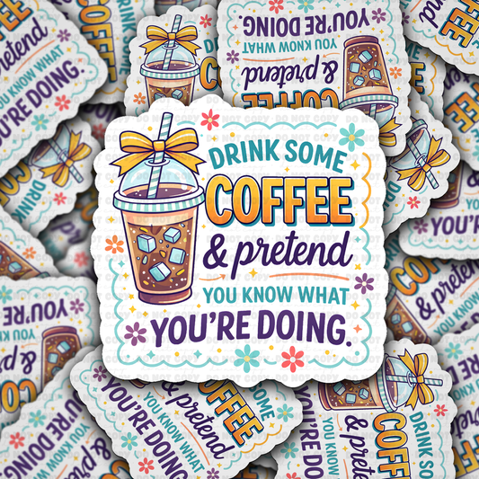DS 3091 - Drink Some Coffee Die Cut sticker